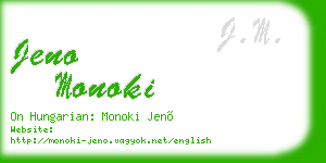 jeno monoki business card